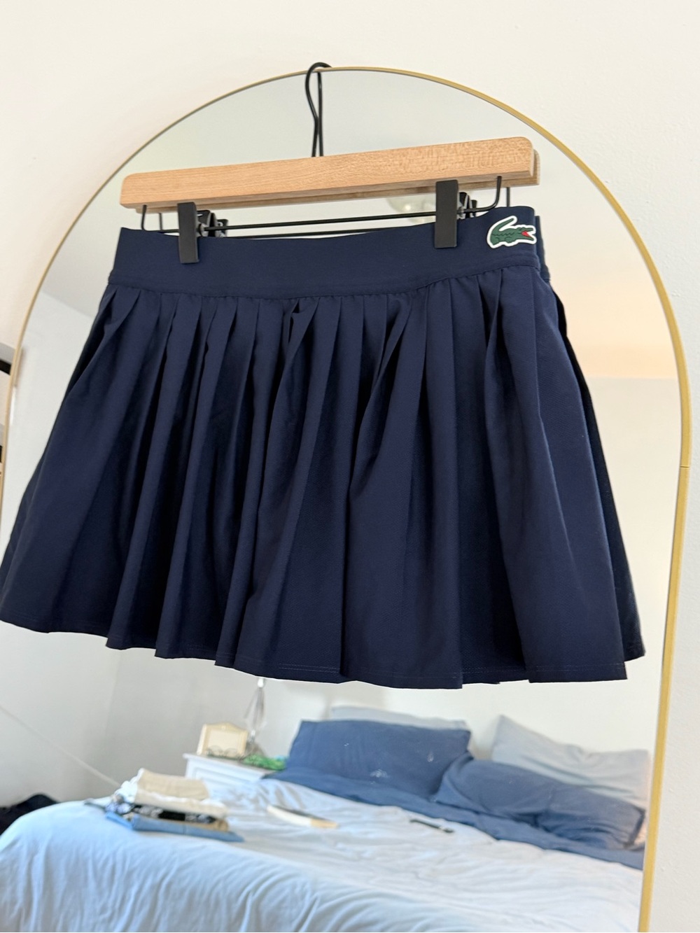Lacoste Navy Blue Pleated Mini Skort Size 42 (large)